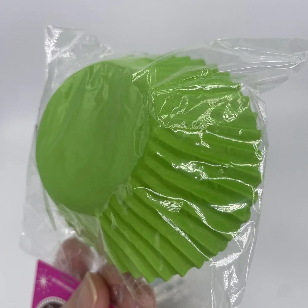 Green Cupcake Liners 100 Count Baking Cups (2) Packs of 50- Over The Top-New